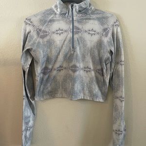 Nike reworked zip up crop top